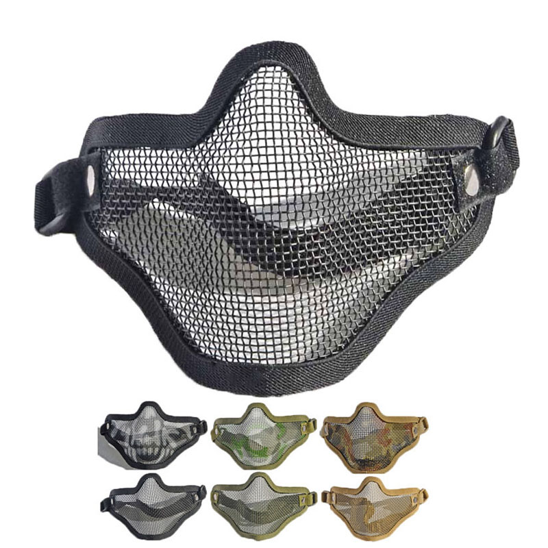 Respirator Half Face - Taktik Metal çelik tel yarım yüz